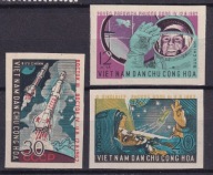 1962 Wietnam kosmos Mi 240-42B (*) cięte