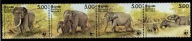 Sri Lanka / 332-335 ( WWF - Fauna - Dziki słoń ) 1986 r. / czyste