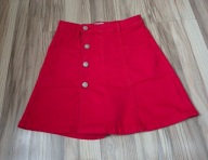 Spódnica spodenki jeansowe czerwone guziki S