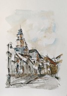 Lublin akwarela format a4 autor R. Kępa