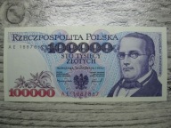 BANKNOT RP 100000 ZŁOTYCH 1993 ROK MONIUSZKO UNC