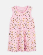 Bawełniana Sukienka Różowa z Kwiatowym Printem – Rozmiar 116 / 6 lat