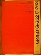 G-250 , 252 , 253 Gramofon Instrukcja Serwisowa