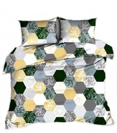 Pościel kora lux 180x200 + 2x70x80 zamek K 301-4 Plastry miodu żółte