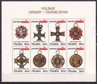 1985 Polskie ordery i odznaczenia papier gruby kredowy