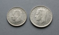 HISZPANIA 25-50 PESET 1980 ZESTAW 2 SZT. B.ŁADNE