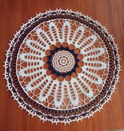 Serwetka szydełkowa, rękodzieło śr.65 cm