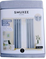 Zasłony boho strukturalne 2szt Smukee 140x250 na kółkach przelotkach 567