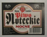 STARA ETYKIETA PIWO MOCNE NOTECKIE BROWAR CZARNKÓW ROZLEWNIA PIANOX KOPYŚĆ