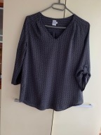 36 S Saint Tropez szara bluzka rękaw 3/4 jodełka