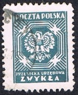 1950 Polska fi U21III - przesyłka urzędowa zwykła