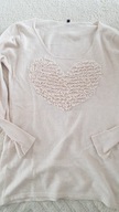 BLUZKA Z SERCEM 5% angora !! ecru __ 36/38