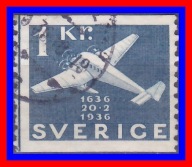 SZWECJA - znaczek kasowany z 1936 roku. Z 7574.