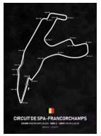 Plakat „Racing Tracks” – Minimalistyczny Plakat Torów Wyścigowych