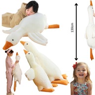 MASKOTKA PODUSZKA PLUSZAK GĘŚ PLUSZOWA XXXL 130CM PRZYTULANKA ZABAWKA