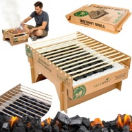 GRILL WĘGLOWY TURYSTYCZNY KEMPINGOWY PIKNIKOWY RUSZT 30x23cm JEDNORAZOWY