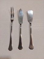 WMF PLATER NÓŻ NOZYK DO MASŁA PASZTETU WIDELEC ZAKĄSKOWY POSREBRZANY L.20