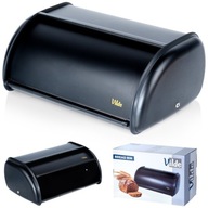 MAŁY CHLEBAK CZARNY METALOWY POJEMNIK KUCHENNY NA PIECZYWO CHLEB BUŁKI