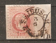 Żywiec -Zabór austr. kas. znaczek z błędem