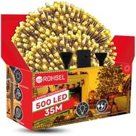 Lampki Choinkowe LED Sople 500 Diód 35m IP44 8 Trybów