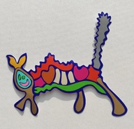 Naklejka Dzierdziel ręcznie wycinana z folii winylowej unikat, 100% na WOŚP