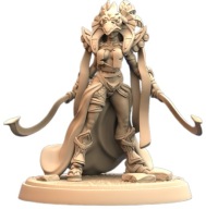 Queens of Tombs Sandtomb Keeper Pinup B Fantasy RPG D&D Druk 3D NSFW