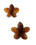 Spinka do włosów kwiatek brązowa klamra duża ozdobna elegancka