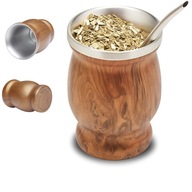 ZESTAW DO YERBA MATE (MATERO + BOMBILLLA + CZYŚCIK)