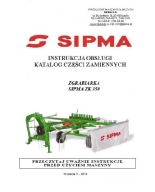 SIPMA ZK 350 WIR - instrukcja obsługi, katalog części zgrabiarki (2014-16)