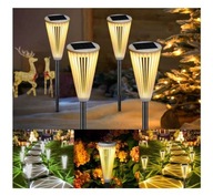 Lampa LED solarna ogrodowa wbijana 2 barwy białego wodoodporna IP65 4 sztuk