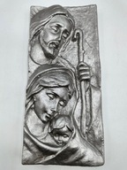Święta Rodzina OBRAZ - wykonany z aluminium - śliczny duży 20,5 cm