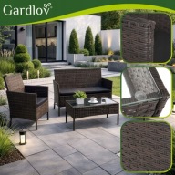 Zestaw mebli ogrodowych technorattan Iso Trade brązowy 4 el.