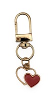 Brelok do kluczy dla kobiet serce w sercu czerwone do torebki kosmetyczki