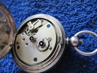 Anglik kieszonkowy srebrny zegarek XIXw