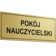 Tabliczka na drzwi laminat grawerski 20x7 cm pokój nauczycielski
