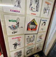 Uhera Pągowski. 2x Oryginalne ilustracje Eurofilm. Grafika vintage