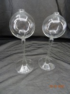 szkło świeczniki lampion wysoki delikatne BOUCADIM BELGIA? hand made