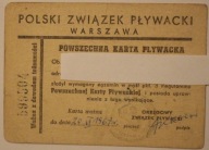POWSZECHNA KARTA PŁYWACKA, WARSZAWA, 1967 rok - POLSKI ZWIĄZEK PŁYWACKI