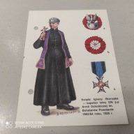 POCZTÓWKA MUNDUR i GODŁO KSIĄDZ IGNACY SKORUPKA KAPELAN LOTNY 236 p.p