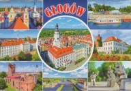 GŁOGÓW - RYNEK - RATUSZ - Z LOTU PTAKA - ZAMEK - KOŚCIÓŁ - POMNIK - MOST