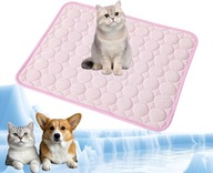 YXHZVON Mata Chłodząca 60x52 cm - Różowa, Oddychająca, Dla Psów i Kotów