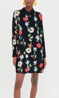 ZARA, Premium,Sukienka Koszulowa w kwiaty , L