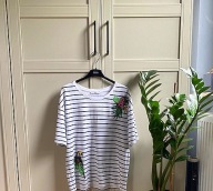 Esprit t-shirt w paski z tukanem rozm.S