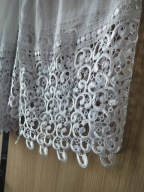 Efektowna firanka gotowa firany 30cm szeroka gipiura w1,75 x szer4,00