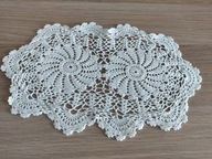 Serwetka serweta szydełkowe rękodzieło bieżnik wyjątkowe cacko 26x16