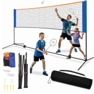 PRZENOŚNA SIATKA DO BADMINTOWA DO SIATKÓWKI TENISA ZE SŁUPKAMI 3M SKŁADANA