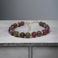 Subtelna bransoletka z różowychTurmalinów