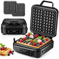 Gofrownica Mozano Genius czarny 2 duże gofry 5 programów 8 stopni wypieku