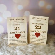Prezent dla BABCI DZIADKA Kartka z kalendarza Dzień Babci z