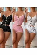 Seksowna piżama damska – komplet top + szorty